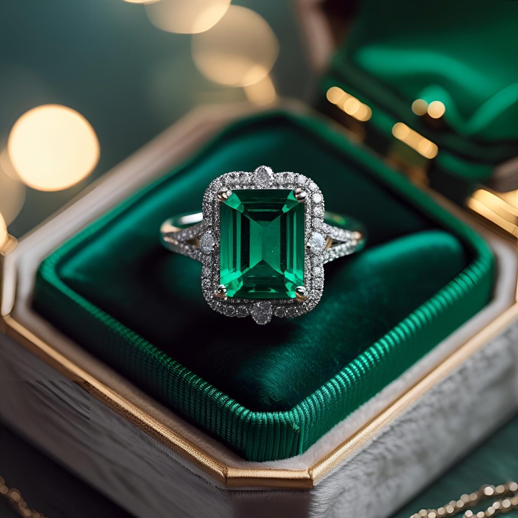 Certified Emerald Jewelry in Sterling silver - Timeless Gem Shop