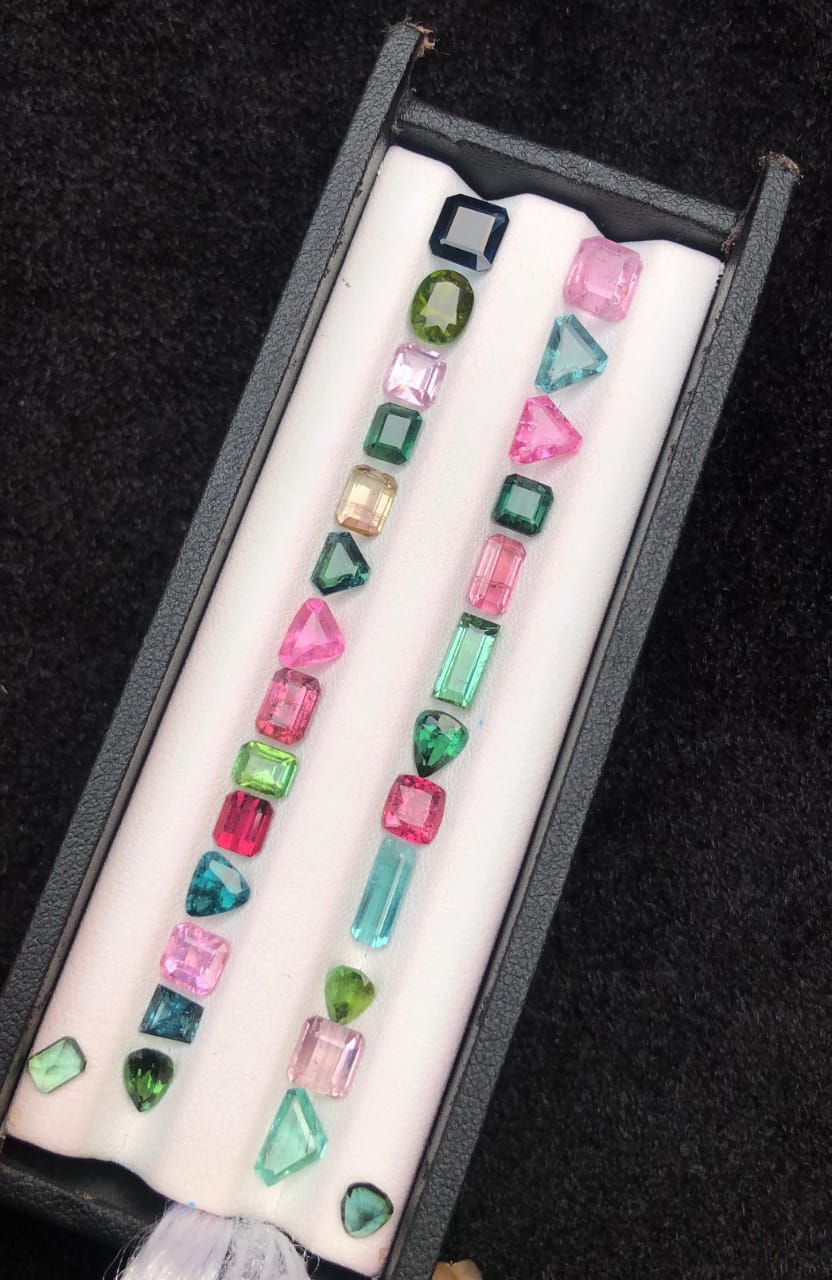 Natural Multicolor Tourmaline Loose Gemstone 21.35 Carats Fine Quality