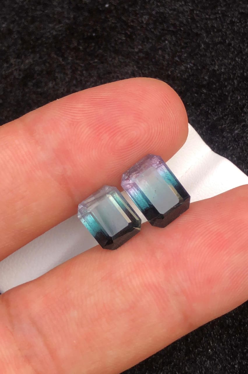 Tricolor Tourmaline 7.45 Carats Gemstone for Jewelry
