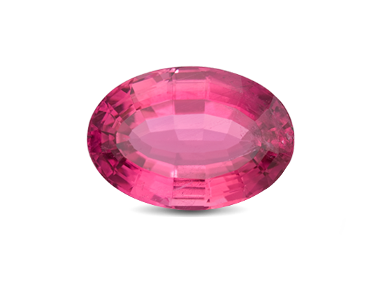 Loose faceted pink tourmaline gemstone