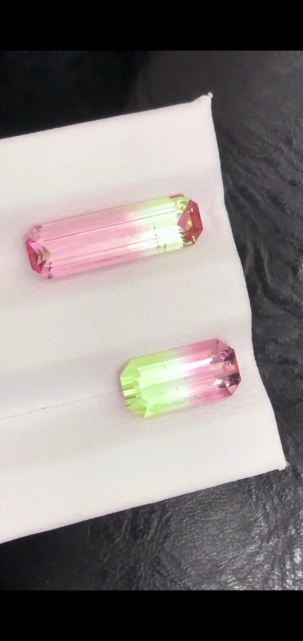 Watermelon Tourmaline 5.00 Carats Faceted Gemstones