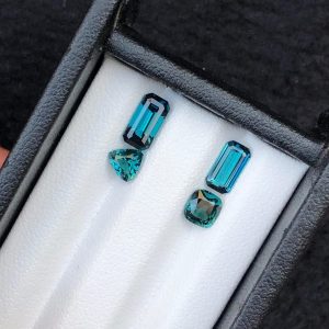 Natural Blue Tourmaline Faceted Gemstone 2.55 Carats Loose Stone for Sale