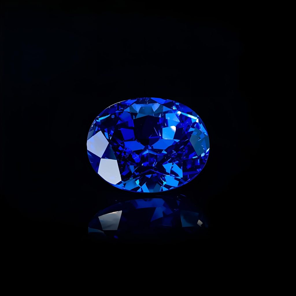 A stunning cobalt blue spinel gemstone
