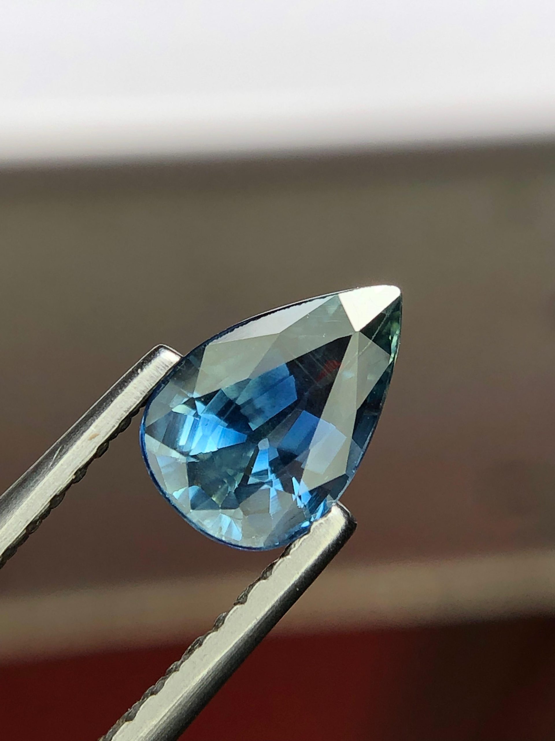 Loose Unheated Natural Sapphire 1.28 Carat Pear Shape from Madagascar