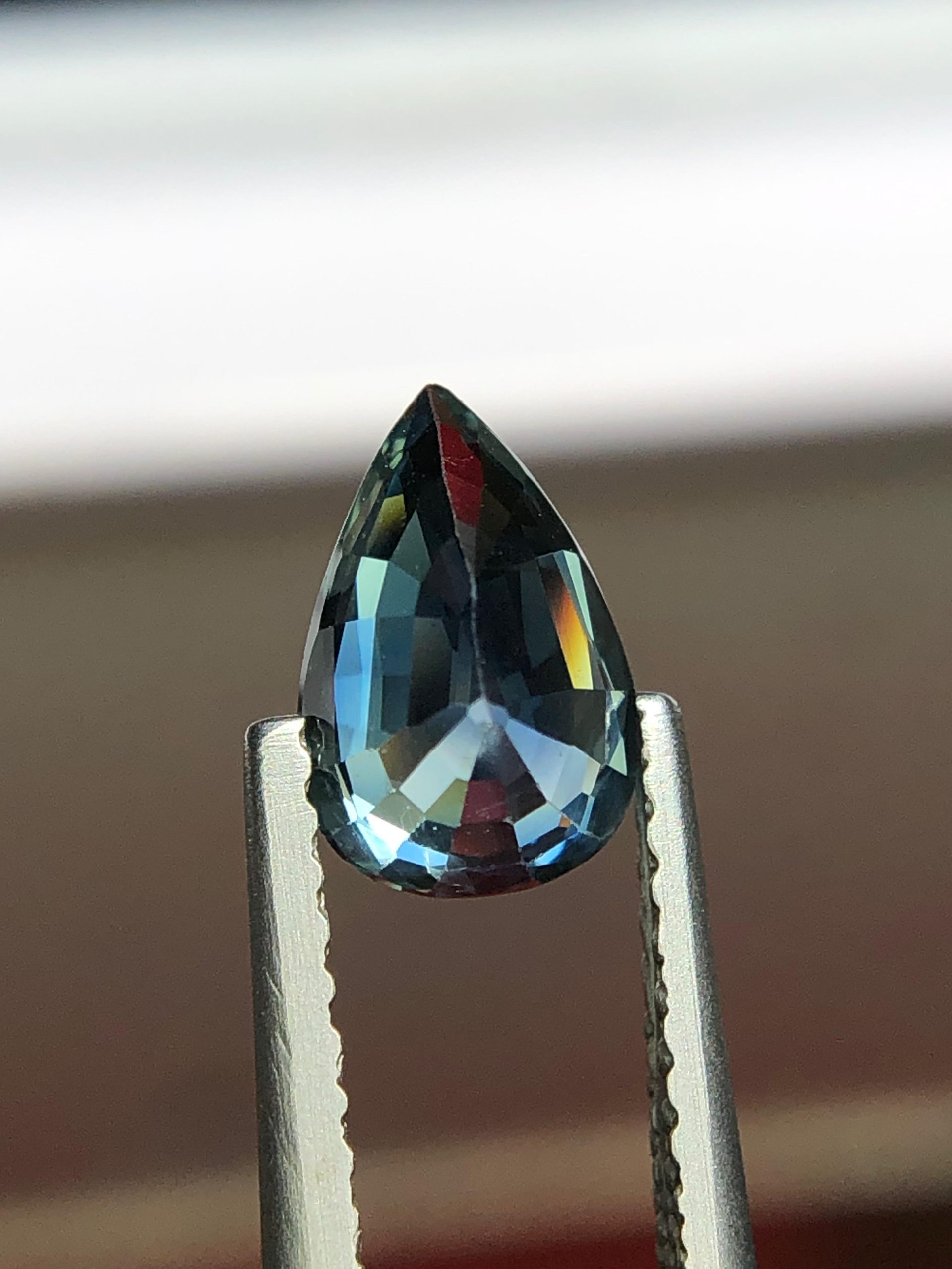 Loose Unheated Natural Sapphire 1.28 Carat Pear Shape